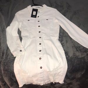 White Denim Dress